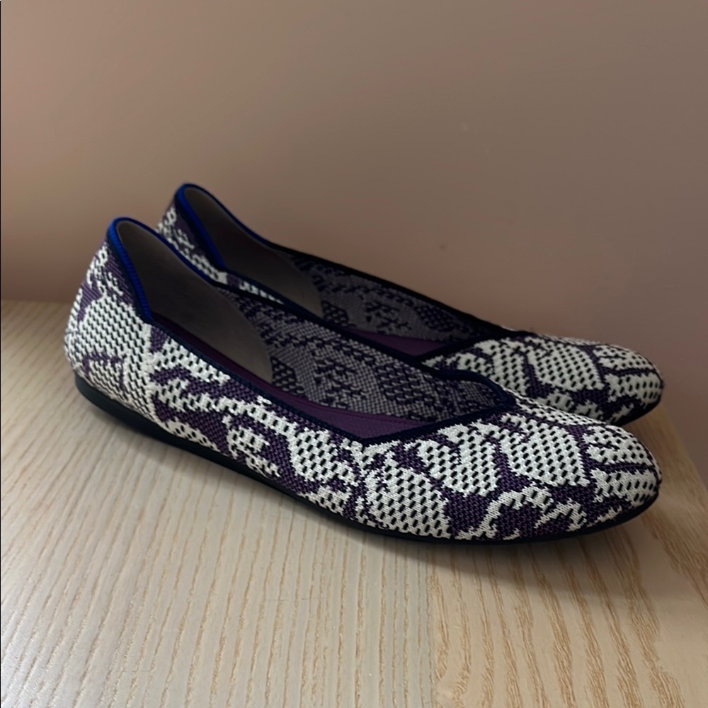 ROTHY'S Retired Limited Edition Round Toe Flats Violet Wisteria Sz 9